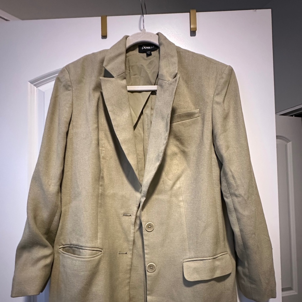 Oversized Linen Blend Blazer